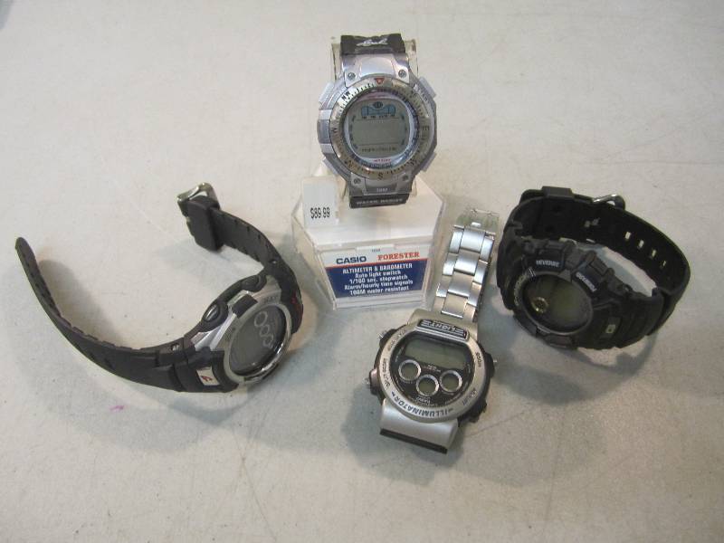 lot 38 image: Lot of 4 Casio Watches Forester, 2 ...