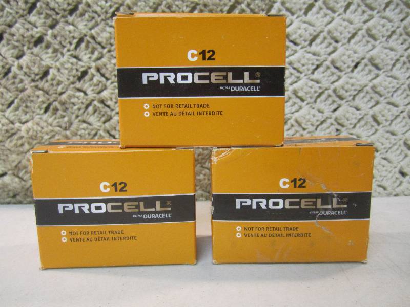 lot 52 image: Lot of 36 Procell C Batteries 3 box...