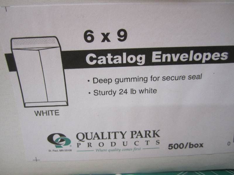 lot 108 image: 1000 White 6 x 9 Envelopes 2 boxe...