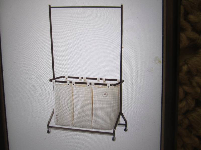 lot 169 image: American Vintage Garment Rack with ...