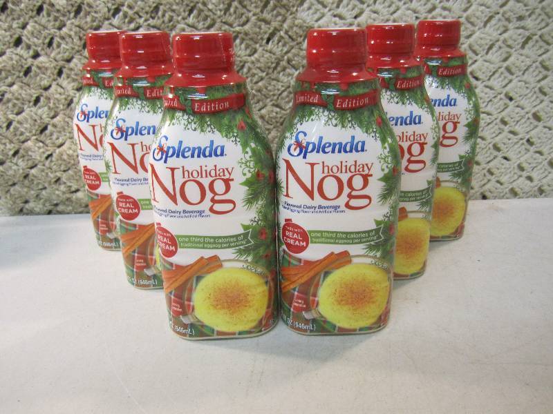 lot 203 image: 6 Bottles of Splenda Holiday Nog Be...