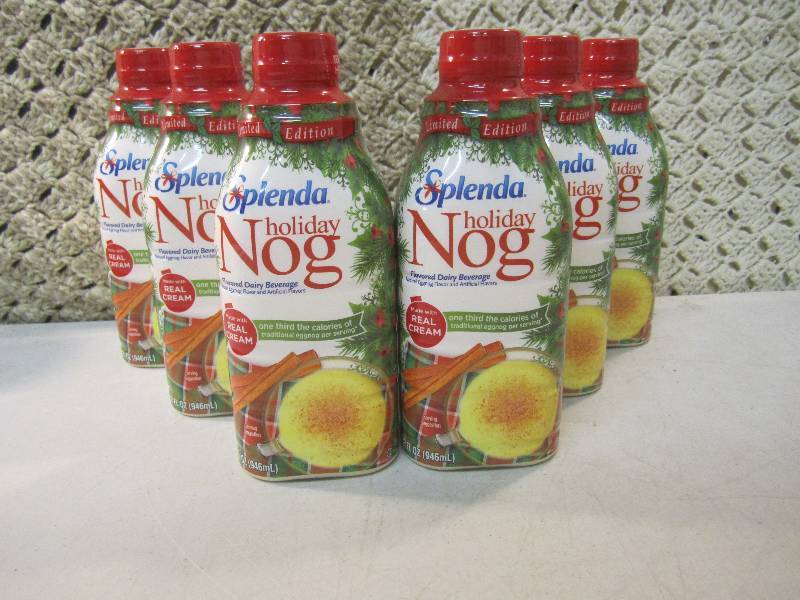 lot 204 image: 6 Bottles of Splenda Holiday Nog Be...