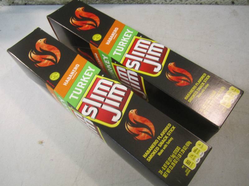 lot 206 image: 2 Box of 24 each Slim Jim Snack Sti...
