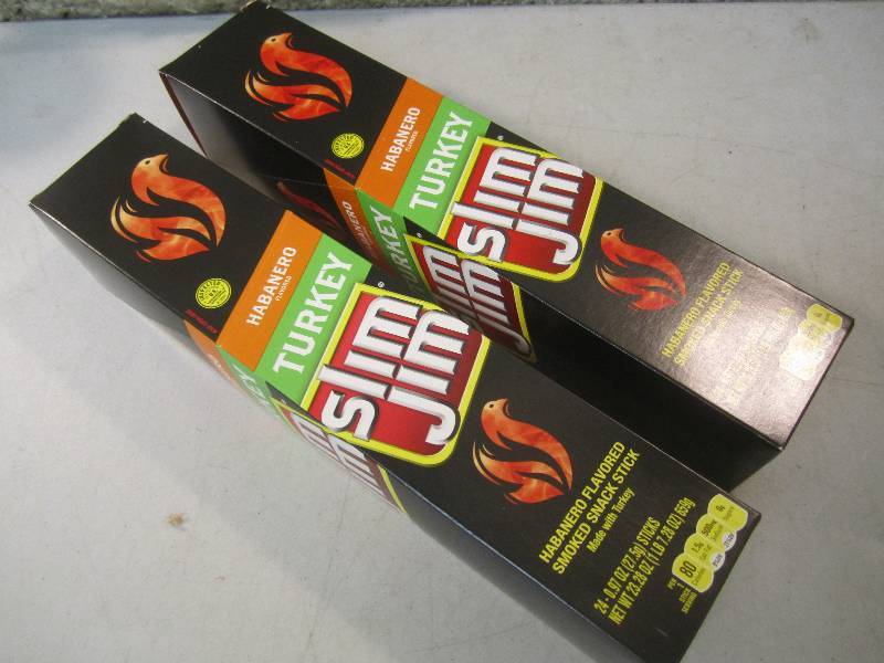 lot 207 image: 2 Box of 24 each Slim Jim Snack Sti...