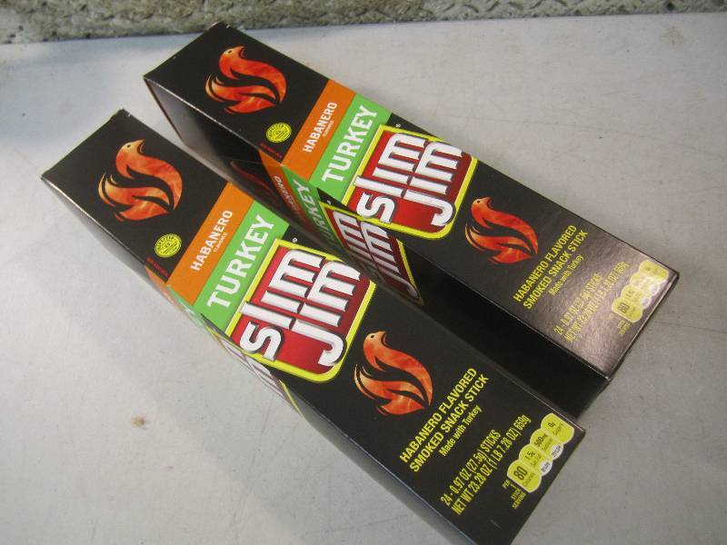lot 208 image: 2 Box of 24 each Slim Jim Snack Sti...