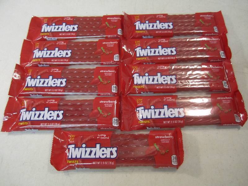 lot 215 image: 9 Packs of Twizzlers Best by May 20...