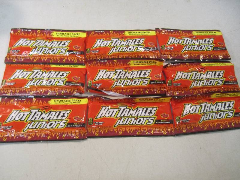 lot 217 image: 9 Bags of Hot Tamales Juniors Best ...