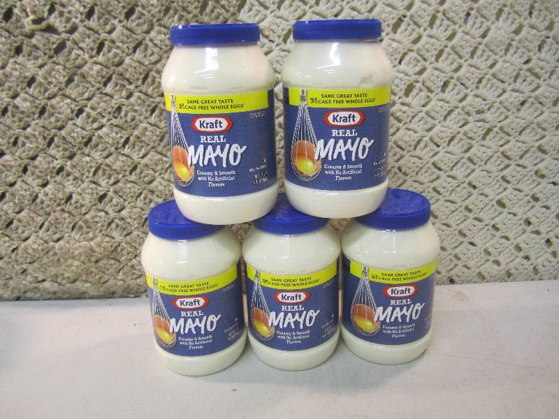 lot 218 image: 5 Jars of Kraft Real Mayo Best by M...