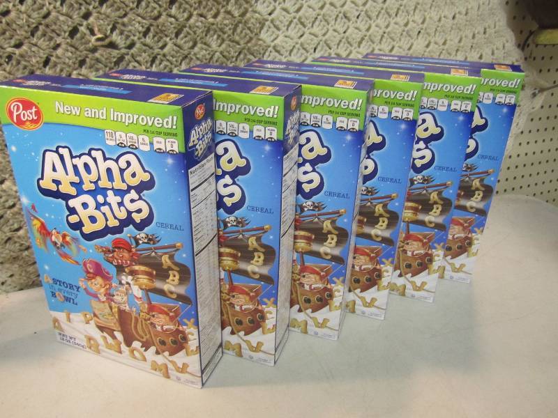 lot 230 image: 6 Boxes of Post Alpha-Bits Cereal B...