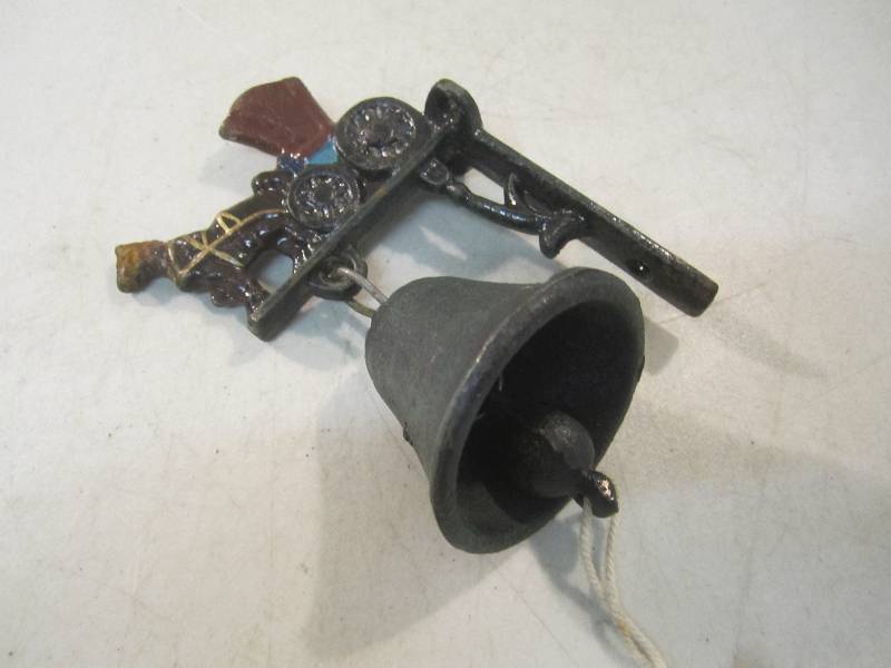 lot 278 image: Cast Iron Bell and Mounting Bracket...