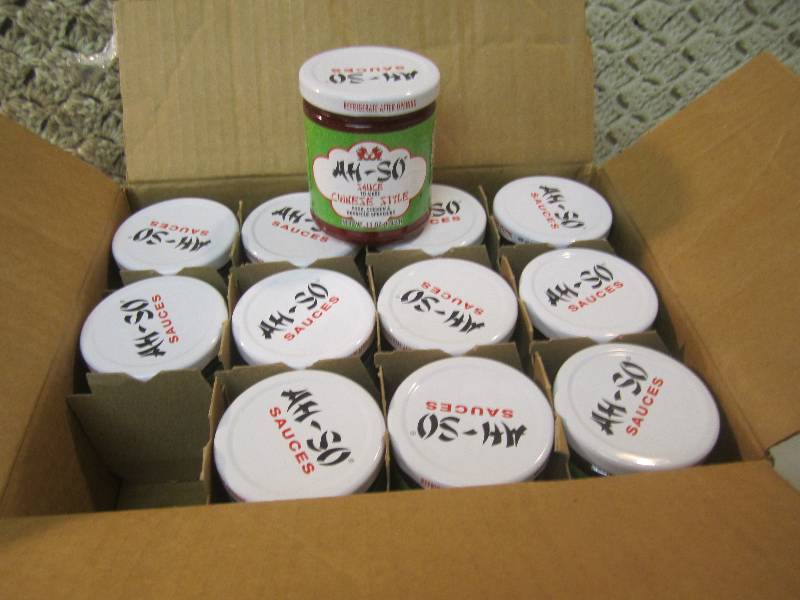 lot 284 image: Case of 12 Jars of Ah-So Sauce (Chi...