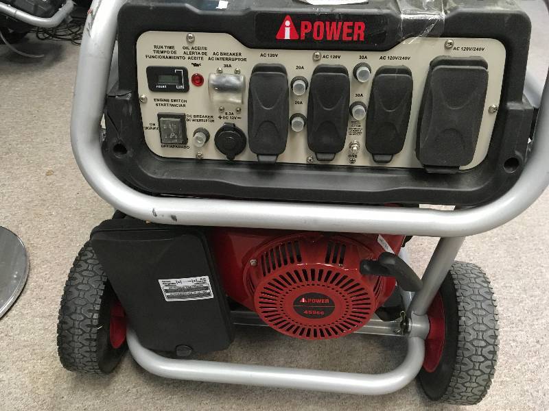 lot 1 image: 12000 Watt Gasoline Powered Portable Generator Electric Start - A-iPower  New & tested Note Frame Bent 
