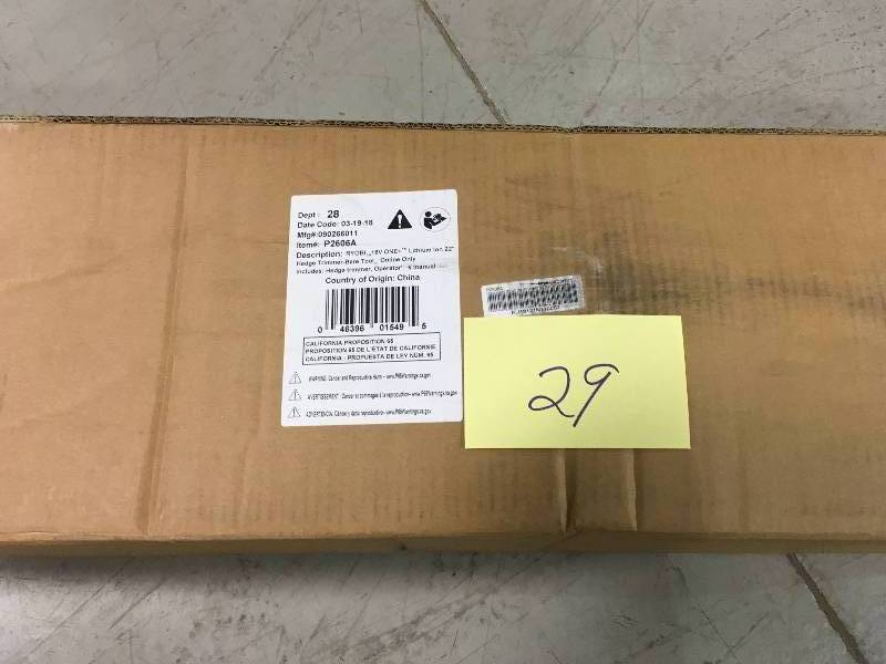 lot 29 image: Ryobi P2606 22 Cordless 18v Hedge Trimmer 3726 E tool only in working conditions