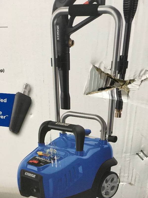 lot 45 image: POWER STROKE 1600 PSI 1.2 GPM Electric Pressure Washer in working conditions