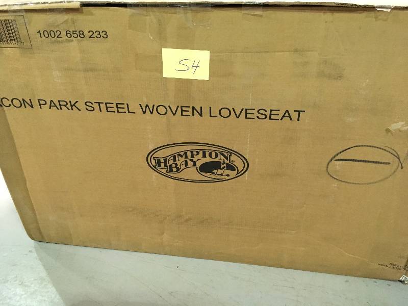 lot 54 image: Beacon Park Steel  Woven Loveseat open box not used