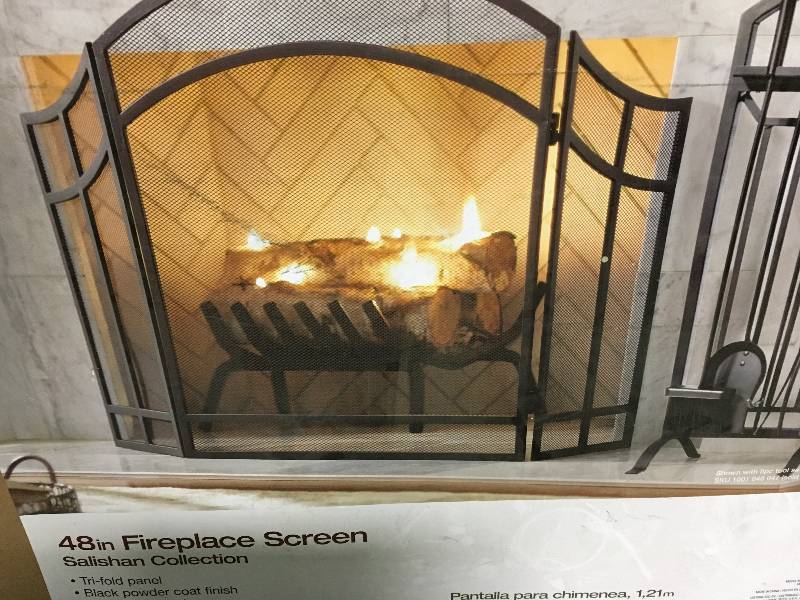lot 56 image: Home Decorators Salishan 3 Panel Fireplace Screen not used