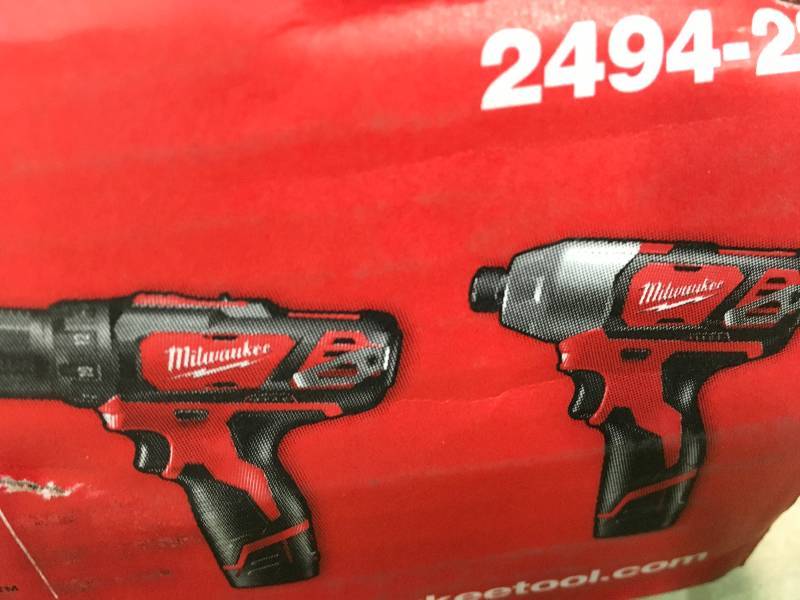 lot 90 image: Milwaukee M12 12-Volt Lithium-Ion Cordless Drill DriverImpact Driver Combo Kit (2-Tool) w(2) 1.5Ah Batteries, Charger, Tool Bag in working conditions