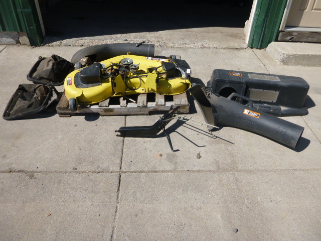 lot 2 image: John Deere 48 Deck and 2 Bag Bagger System