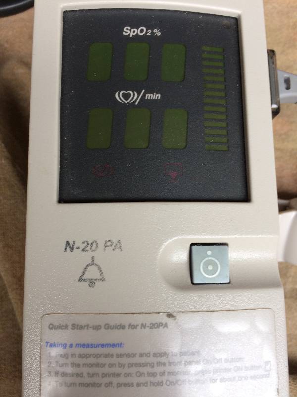 lot 19 image: Retails USED $500 Nellcor N20 Handheld Portable Pulse Oximeter Adult Finger Probe Oxygen Saturation Monitor Medical Device