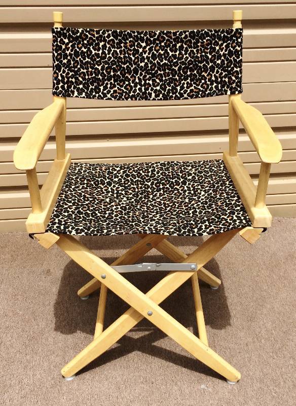 Pier 1 Imports Wide Directors Chair With Rare Cheetah Animal Print