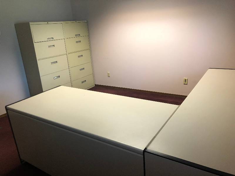 Workstation-Cubicle L shape Desk in good condition  mut bring own tools and help to take down and load