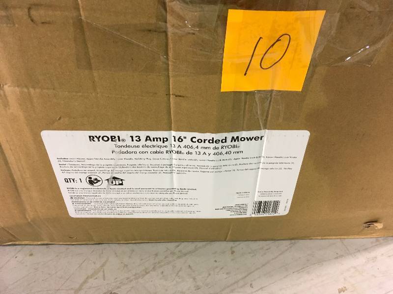RYOBI 16 in. 13 Amp Corded Electric Walk Behind Push Mower in working conditions