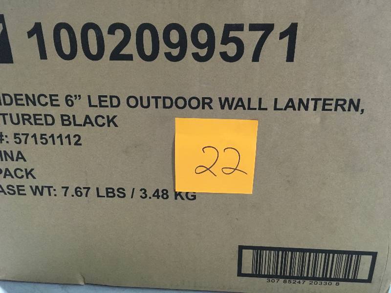 Progress Lighting Residence Collection 1-Light Outdoor 6 Inch Textured Black LED Wall Lantern pack 2