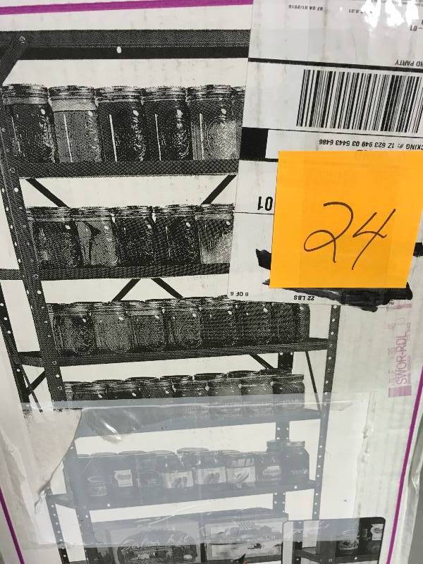 EDSAL 60 in. H x 30 in. W x 12 in. D Steel Canning Shelving Unit in Gray not used