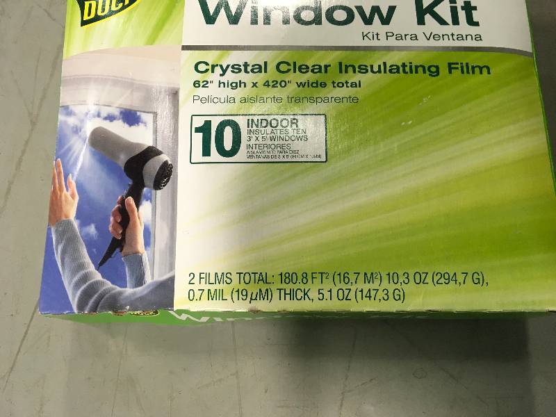 Duck 62 in. x 420 in. Crystal Clear Window Kit Shrink Film (10-Pack) not used