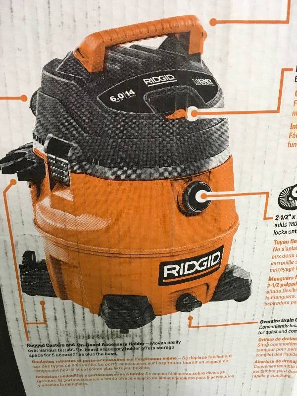 RIDGID 14 Gal. 6.0-Peak HP Wet Dry Vac in new conditions