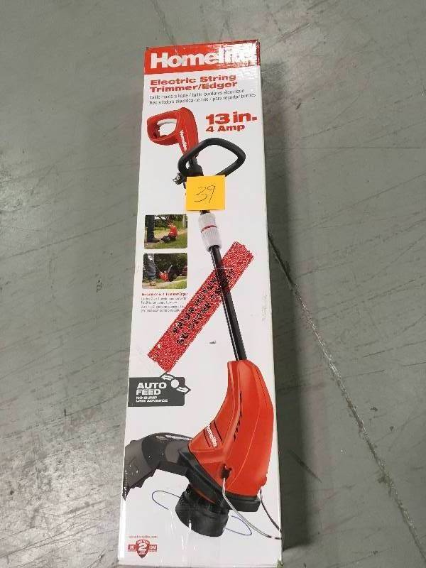 Homelite 13 in. 4 Amp Straight Electric String Trimmer USED In good working condition