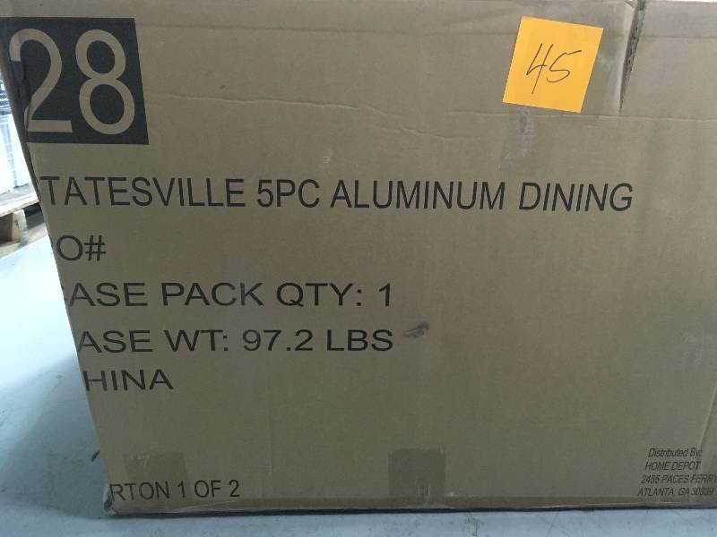 Statesville Shell 4-Piece Aluminum Outdoor Dining Set Missing table only chairs not used