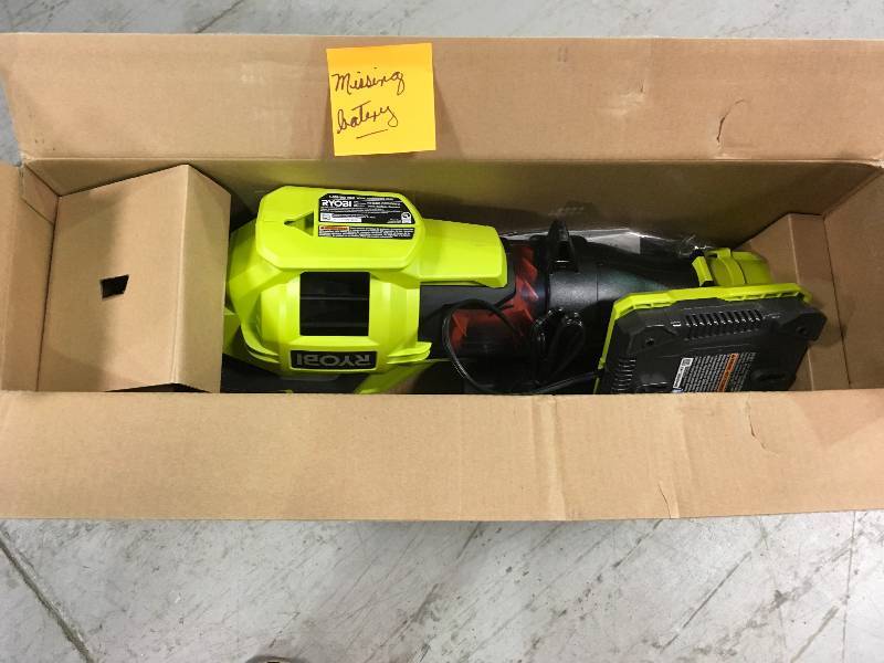Ryobi RY40430 40V Lithium Ion 110 MPH Jet Fan Blower  Missing Battery in working conditions