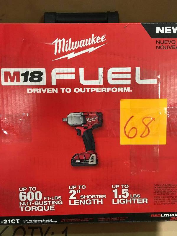 M18 FUEL 18-Volt Lithium-Ion Brushless Cordless Mid Torque 12 in. Impact Wrench W Friction Ring (Tool-Only) No Battery in working conditions