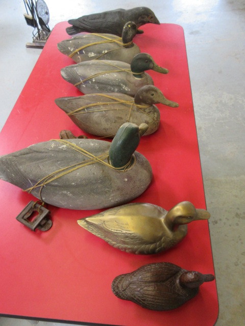 lot 129 image: WEIGHTED DUCK DECOYS