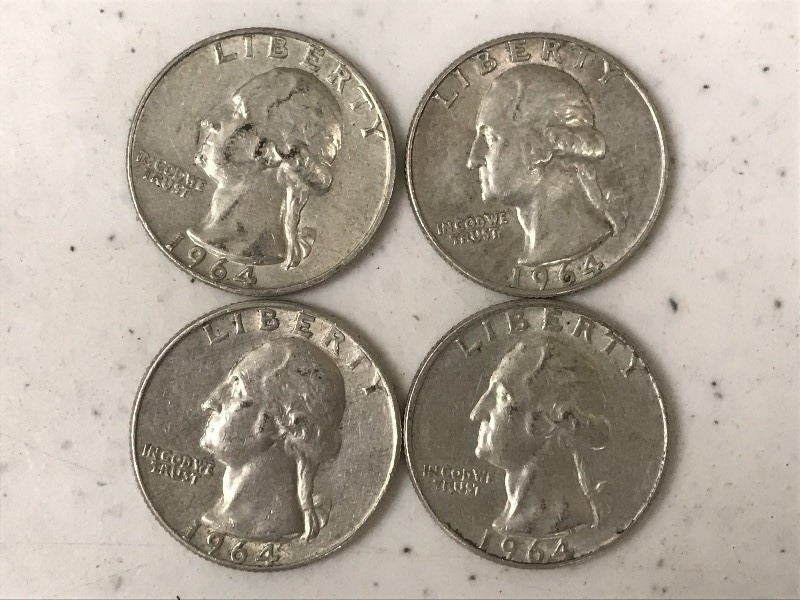 Lot Of (4) 1964 Kennedy Silver Half...