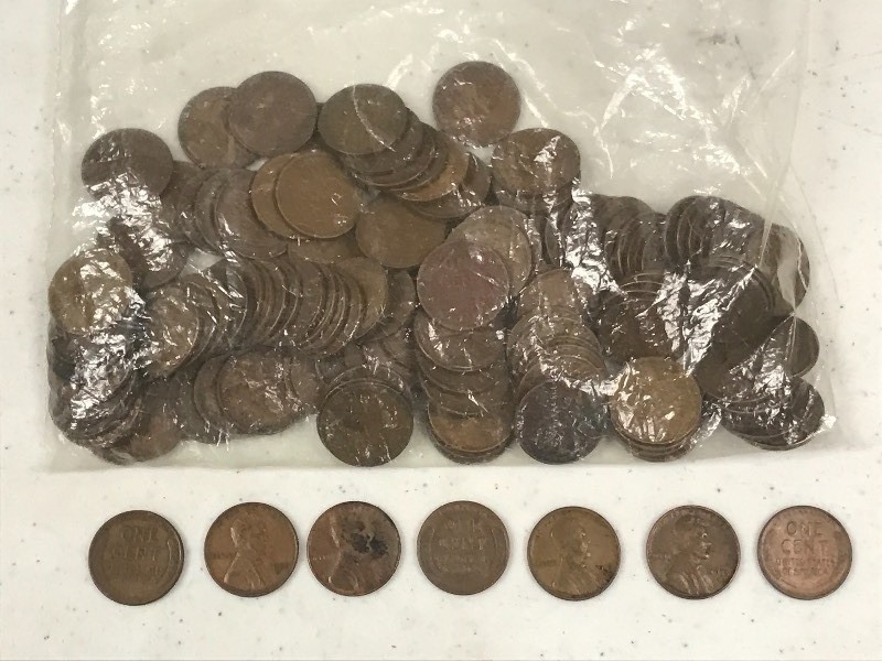 Bag Of Assorted Date Wheat Pennies ...