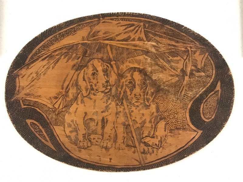 Flemish Art 10x14 Two Labs Wood...