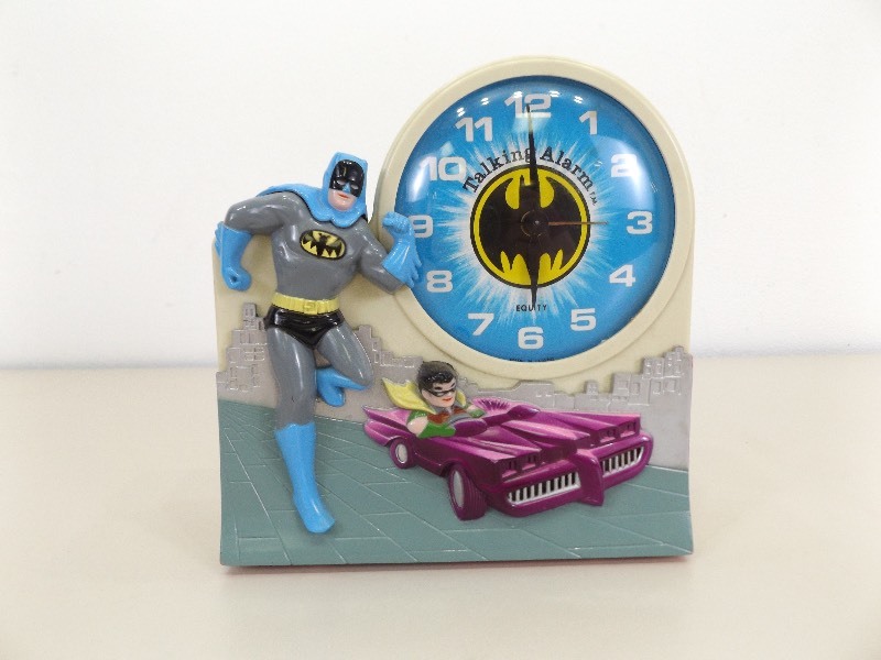 lot 1 image: Vintage WORKING 1970s Batman Talking Alarm Clock