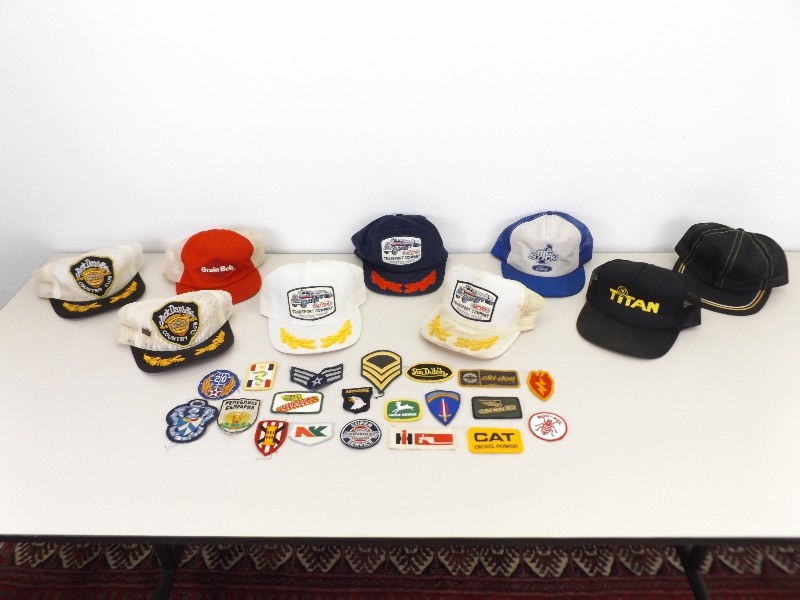 lot 10 image: Lot of Collectible Trucker Hats, and Patches