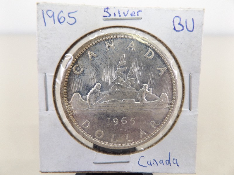 lot 13 image: 1965 BU Canadian Silver Dollar