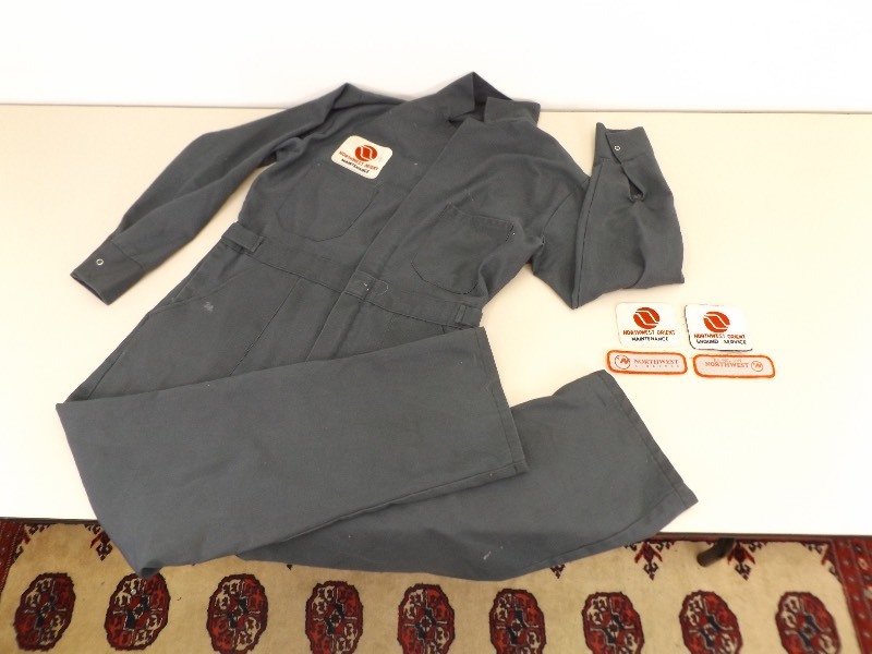 lot 35 image: Vintage Northwest Orient Maintenance Coveralls, and Patches
