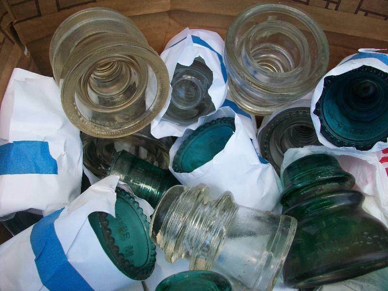 lot 27 image: Glass Insulators