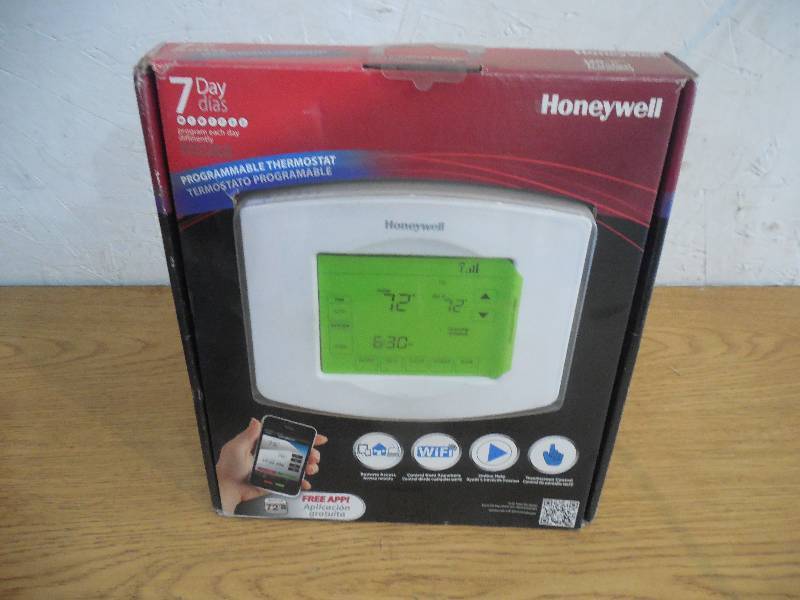lot 90 image: Honeywell Wi-Fi Programmable Touchscreen Thermostat  Free App