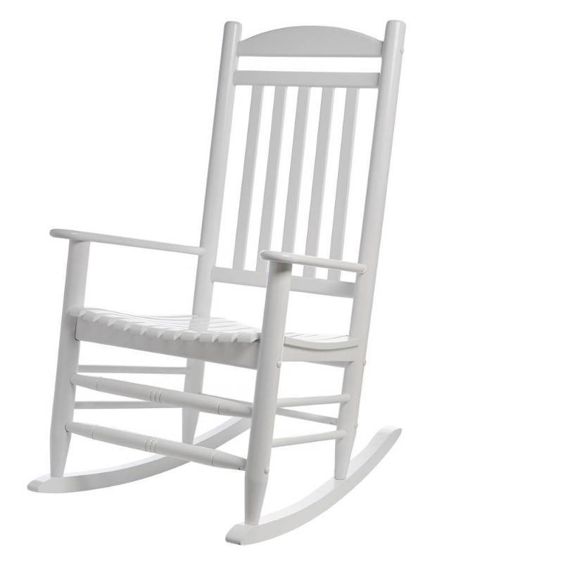 Hampton Bay White Wood Outdoor Rocking Chair Patio Furniture