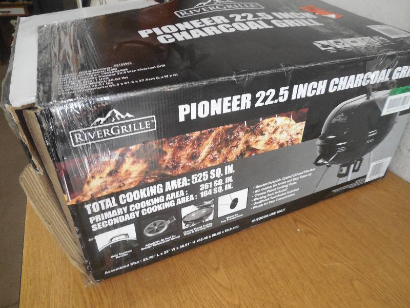 lot 20 image: RiverGrille Pioneer 22.5 in. Charcoal Grill in Black