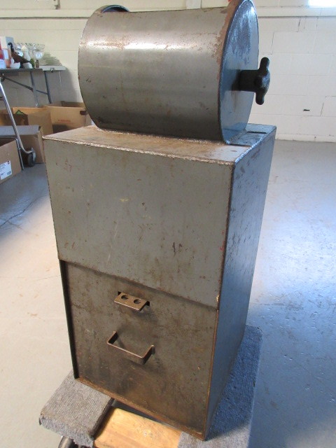 lot 209 image: VINTAGE STEEL DROP SAFE