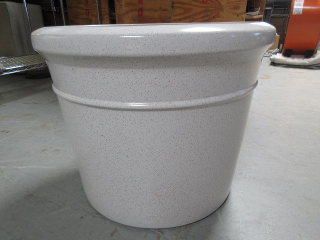 lot 226 image: LARGE CLAY PLANTER WITH STONE GLAZE