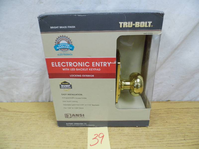 Tru Bolt Electronic Entry Door Knob Police Seized Property