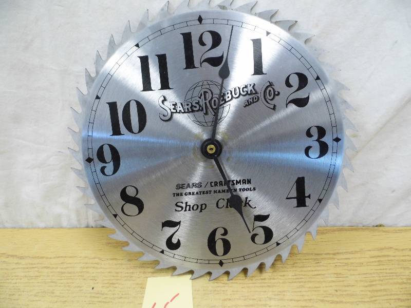 lot 65 image: Sear Sawblade Clock